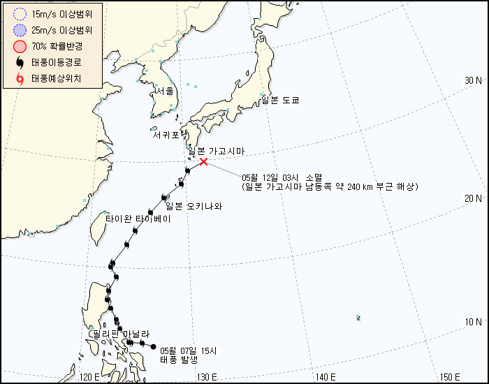 태풍정보 발생 경로